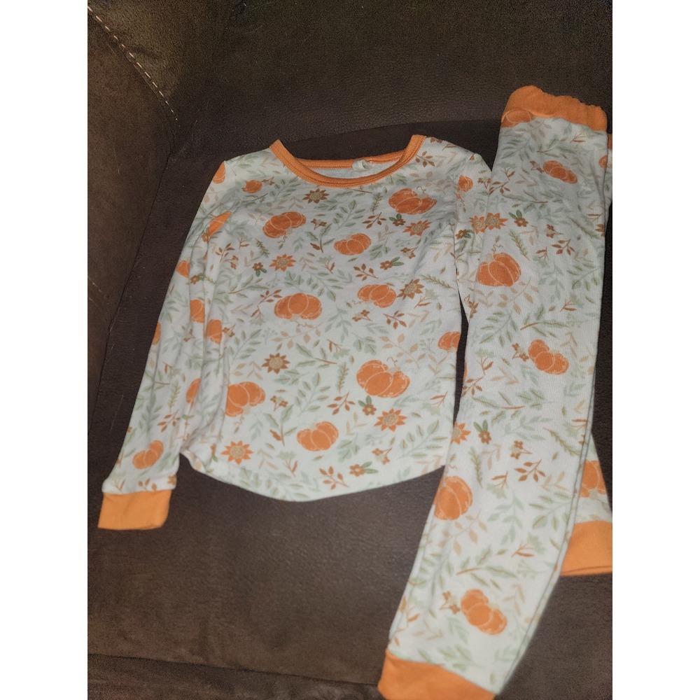 Jessica Simpson fall autumn Halloween pumpkin pajamas sleep wear size 4t‎